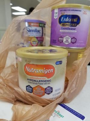 Other donations included baby formula.